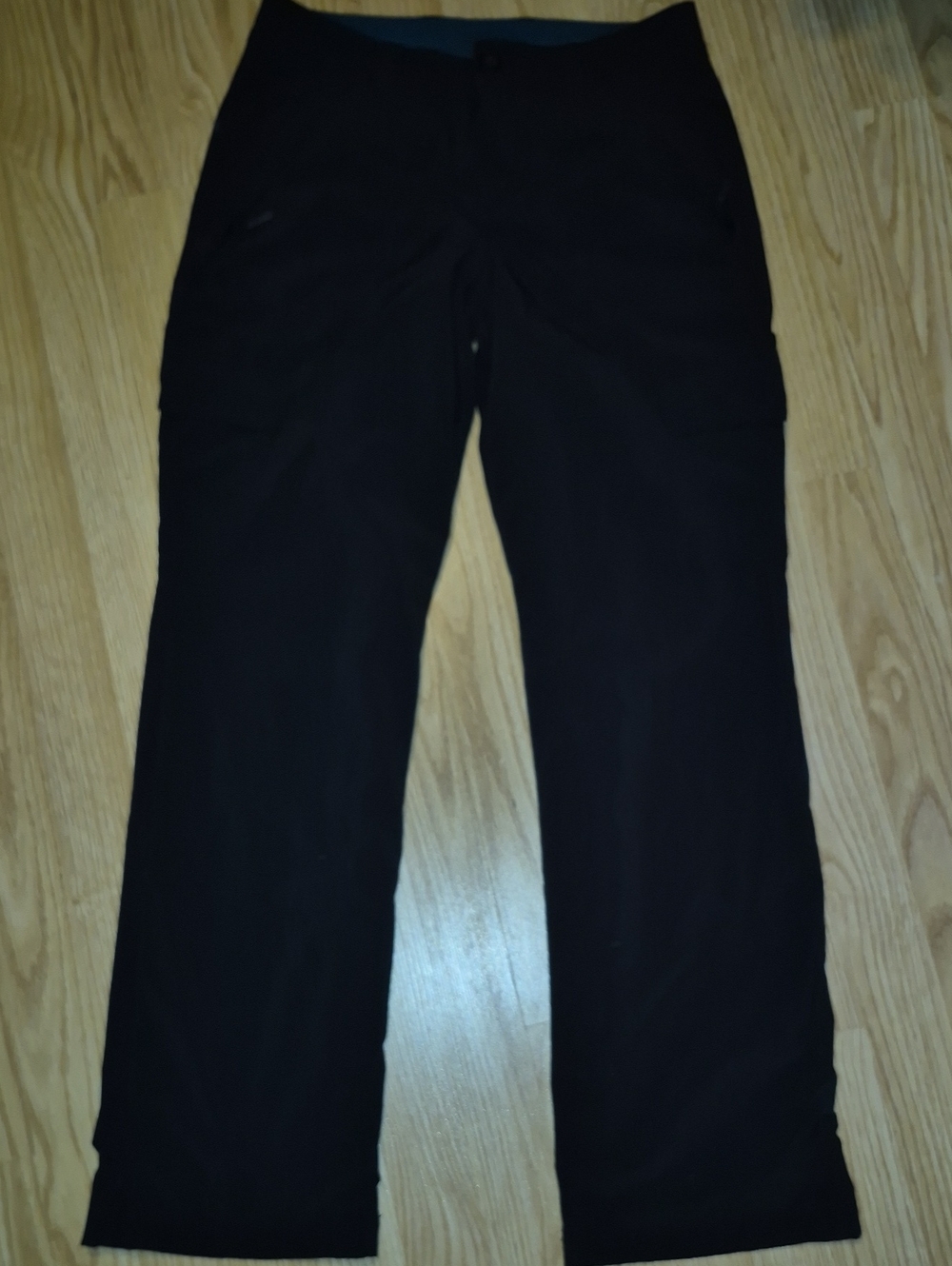Womens Eddie Bauer Black Fleece Lined Cargo Pants - Straight Leg Size 6